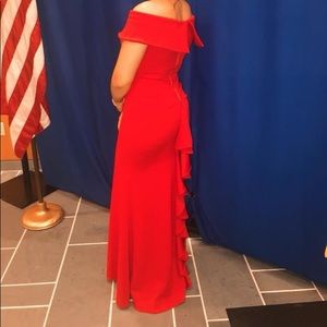 Red Mermaid Ruffle Prom/Evening Gown